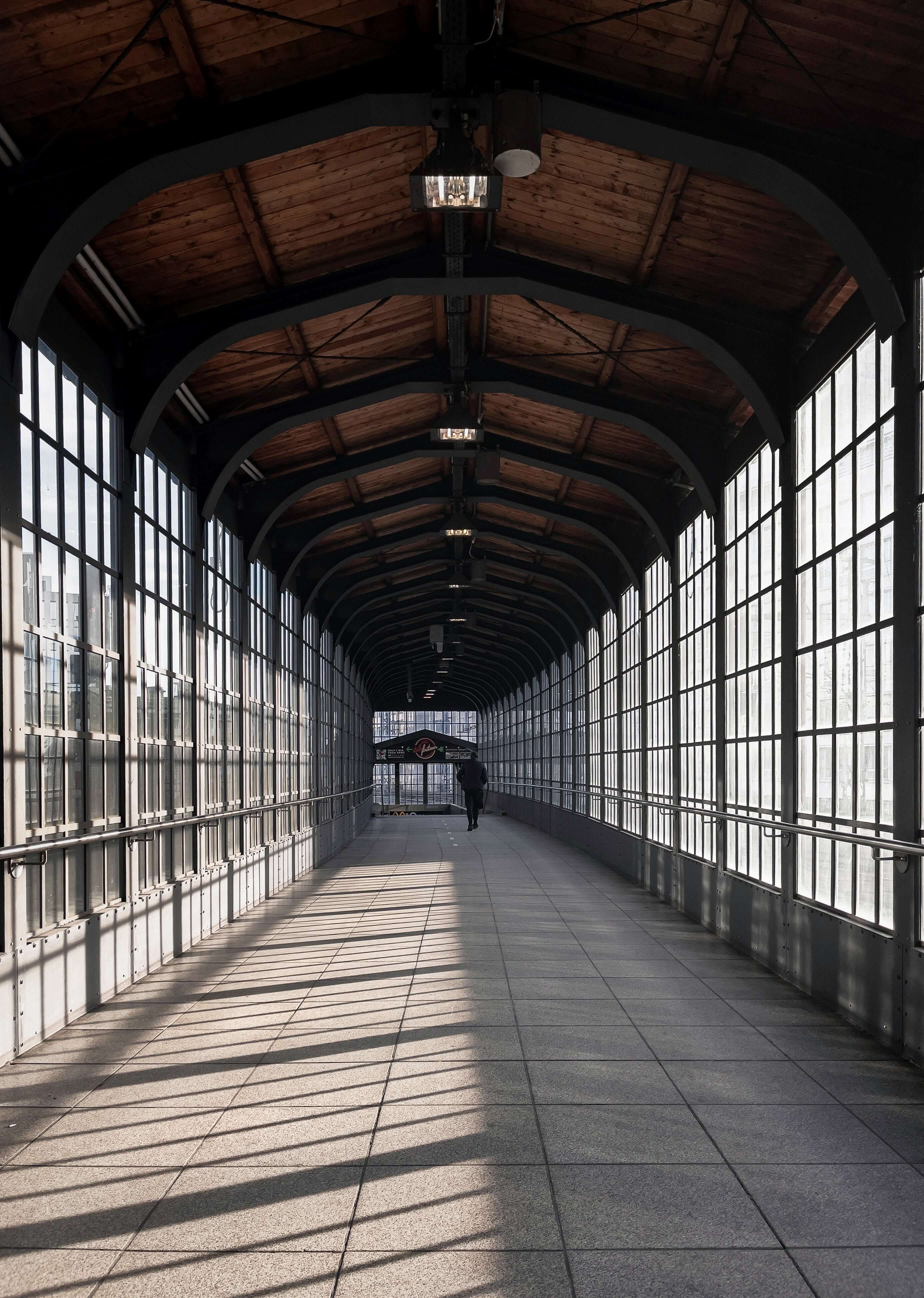 Tunnel with  morning light